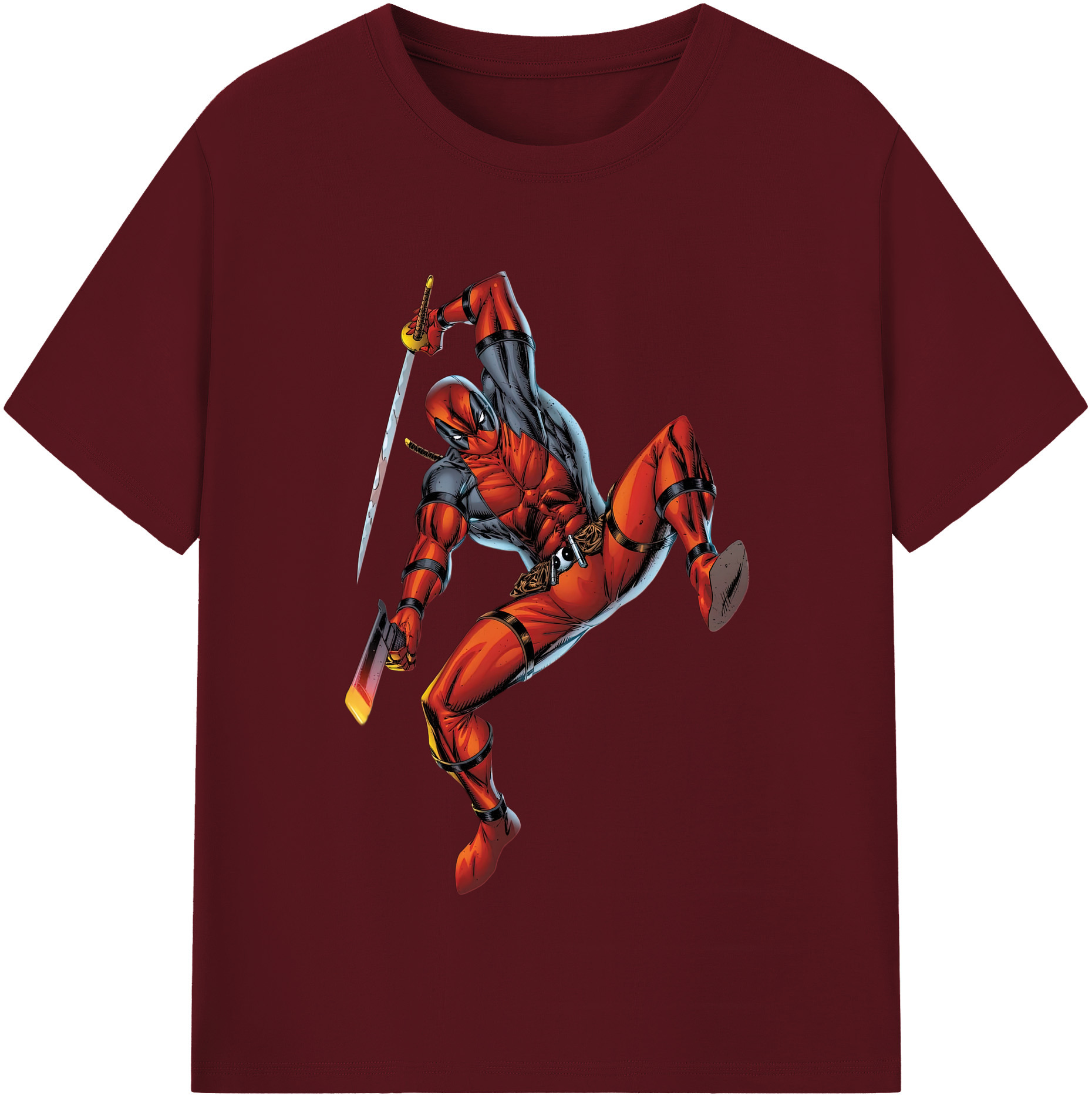 （画像用） Deadpool デッドプール 綿100％半袖Tシャツ（フロントプリント）